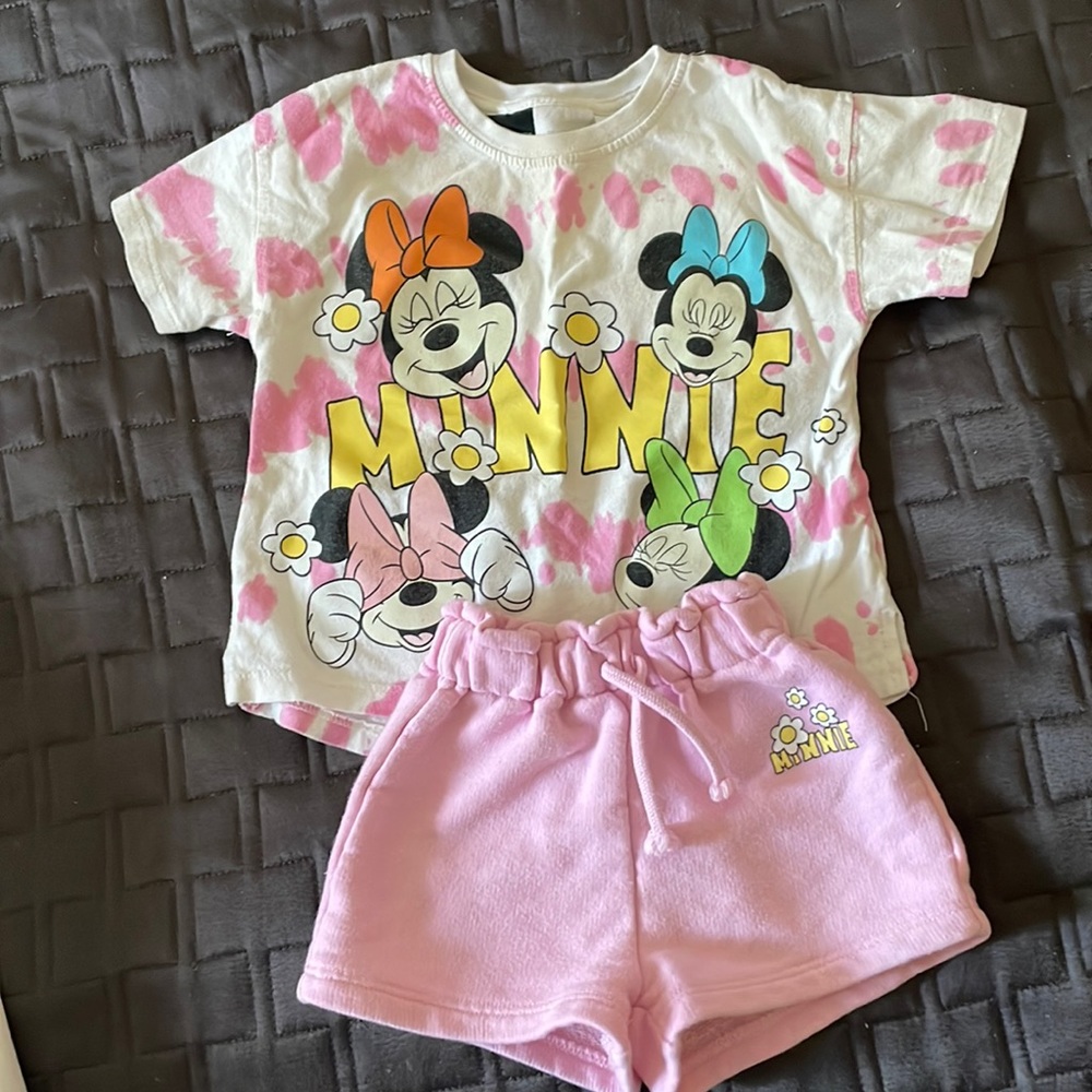 Zara baby girl tie dye T-shirt and shorts